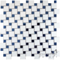 Декоративная мозаика 28,5х28,5 Kale Bareks Vivacer ZP-01 (микс белый/синий)