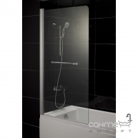 Шторка для ванны Eger 599-02 L Grey левосторонняя, профиль хром, стекло тонированное