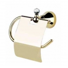 Держатель для туалетной бумаги с крышкой Bugnatese Axo S2 F15.041.S2.DR золото/Сваровски