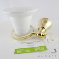 Склянка підвісна Bugnatese Axo S1 F15.01M.S1.DR.0 біла кераміка/золото/Сваровськи