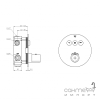 Змішувач-термостат для душу прихованого монтажу на 3 споживача Steinberg Series 390 390 4331 хром