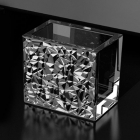 Склянка настільна Glass Desing Colori Lux COLORI1LUXSL прозоре скло/срібло