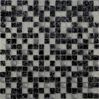 Мозаїка 30x30 Grand Kerama Мікс чорний колотий-білий колотий-платина, арт. 503