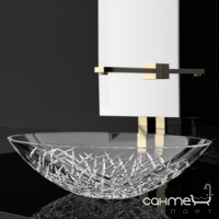 Раковина на столешницу Glass Design Cristallo DE MEDICI Ice Oval ICEOVT01 Transparent