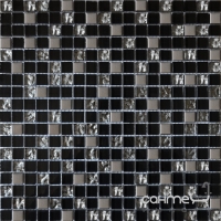 Мозаїка 30x30 Grand Kerama Мікс чорний-платина рифлена-платина, арт. 912