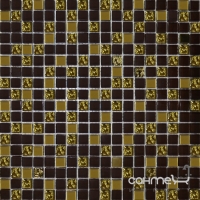 Мозаика 30x30 Grand Kerama Микс шоколад-золото рифленое золото, арт. 915