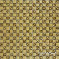 Мозаика 30x30 Grand Kerama Шахматка рельефное золото-золотой песок, арт. 443
