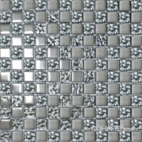 Мозаїка 30x30 Grand Kerama Мікс шахівниця платина-платина рельєф, арт. 2095