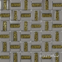 Мозаика 30x30 Grand Kerama Трино платина-золото рифленое, арт. 1087