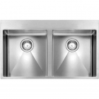 Кухонна мийка на дві чаші CM SPA Filoraggiato 01204C нержавіюча сталь сатин
