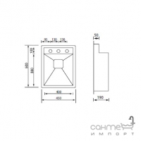 Кухонна мийка CM SPA Ariel 129X0 нержавіюча сталь