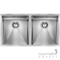 Кухонная мойка на две чаши CM SPA Filoraggiato 0120XС нержавеющая сталь сатин