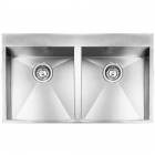 Кухонна мийка на дві чаші CM SPA Filoquadra 01294B нержавіюча сталь сатин