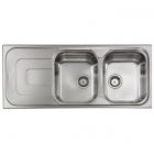 Кухонна мийка на дві чаші з сушкою CM SPA Pizzica 11397 нержавіюча сталь мікродекор scratch-resistant, права
