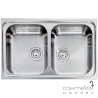 Кухонна мийка на дві чаші CM SPA Cometa 11492 нержавіюча сталь, мікродекор scratch-resistant