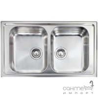 Кухонна мийка на дві чаші CM SPA Cometa 11494 нержавіюча сталь, мікродекор scratch-resistant