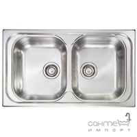 Кухонна мийка на дві чаші CM SPA Pizzica 11394 нержавіюча сталь мікродекор scratch-resistant