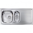 Кухонна мийка на півтори чаші CM SPA Siros 10445 нержавіюча сталь полірована, чаша зліва