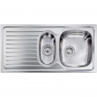 Кухонна мийка на півтори чаші CM SPA Siros 10445 нержавіюча сталь полірована, чаша праворуч