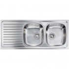 Кухонна мийка на дві чаші з сушкою CM SPA Siros 10437 нержавіюча сталь матова, права