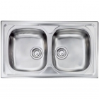 Кухонна мийка на дві чаші CM SPA Siros 10494 нержавіюча сталь, мікродекор scratch-resistant