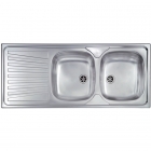 Кухонная мойка на две чаши с сушкой CM SPA Mondial 115Х7 нержавеющая сталь, правая