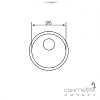Кухонная мойка круглая CM SPA Cinzia 11991 нержавеющая сталь, микродекор scratch-resistan