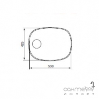 Кухонная мойка прямоугольная CM SPA Cinzia 11995 нержавеющая сталь, микродекор scratch-resistant