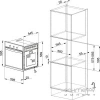 Многофункциональный духовой шкаф Franke Smart Plus SMP 86 M XS/F 116.0541.717 черное стекло