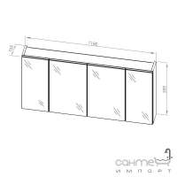 Зеркальный шкаф Aquaform Amsterdam 120 капучино (0408-202712)