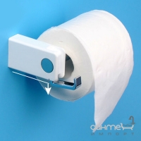 Держатель для туалетной бумаги с крючком Yacore FAB F3211WC хром/белый пластик