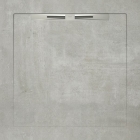 Душевой поддон из керамогранита Aquanit с сифоном Slope 90х90 Beton Grey серый бетон
