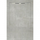 Душевой поддон из керамогранита Aquanit с сифоном Slope 80х120 Beton Grey серый бетон