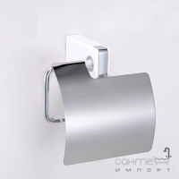 Тримач для туалетного паперу з кришкою Yacore FAB F3111WC хром/білий пластик