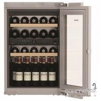 Встраиваемый темперируемый винный шкаф на 30 бутылок Liebherr EWTdf 1653 коричневое стекло/нерж. сталь