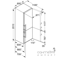 Двухкамерный холодильник с нижней морозилкой Liebherr CNef 4825 Comfort NoFrost (A+++) нержавеющая сталь