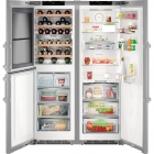 Комбінований холодильник Side-by-Side Liebherr SBSes 8473 (А++) з винною шафкою нержавіюча сталь
