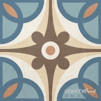 Декорація підлоги 18,6x18,6 Golden Tile Victorian Decor Mix3 Синій 1V3130
