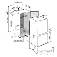 Встраиваемый холодильник-морозильник Liebherr ICNS 3324 Comfort NoFrost (A++)