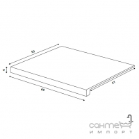 Ступень фронтальная 60x53 Rako Alba Step Matt Beige Бежевая DCF65731