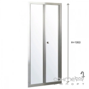 Двері в нішу складані 90см Eger Bifold 599-163-90(h)