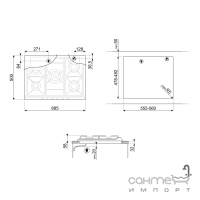 Комплект Smeg Cortina варильна поверхня SR775PO кремова + духова шафа Smeg Cortina SF700PO кремова