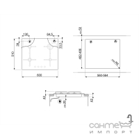 Комплект Smeg Linea варильна поверхня PV164B2 біле скло + духова шафа Smeg Linea SF6102TVB біле скло