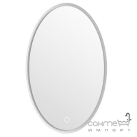 Зеркало с LED-подсветкой iStone Oval WD2929-2 рама белый матовый камень