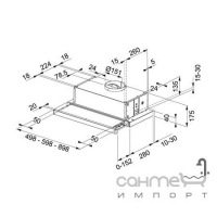 Телескопическая кухонная вытяжка Franke Flexa FTC 6032 BK V2 315.0547.798 Черный