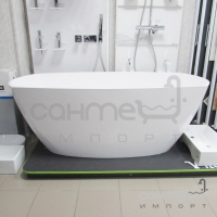 Окремостояча ванна з литого мармуру Fancy Marble Albert 1750 біла