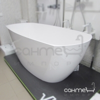 Отдельностоящая ванна из литого мрамора Fancy Marble Albert 1750 белая