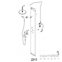 Душевая система для гидробоксов Triton ДН3 хром
