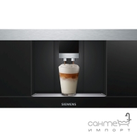 Встраиваемая автоматическая кофемашина Siemens CT636LES1 черное стекло/нерж. сталь