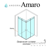 Кутова душова кабіна Andora Amaro